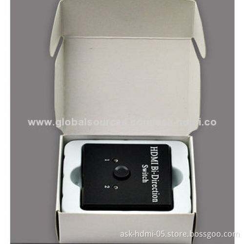 Power-free HDMI Switch, AB 2-port Bi-direction, Easy Install and Operating